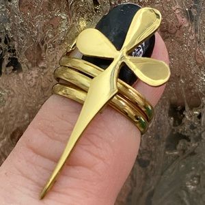 New Kesha cross adjustable midi ring in alchemia
